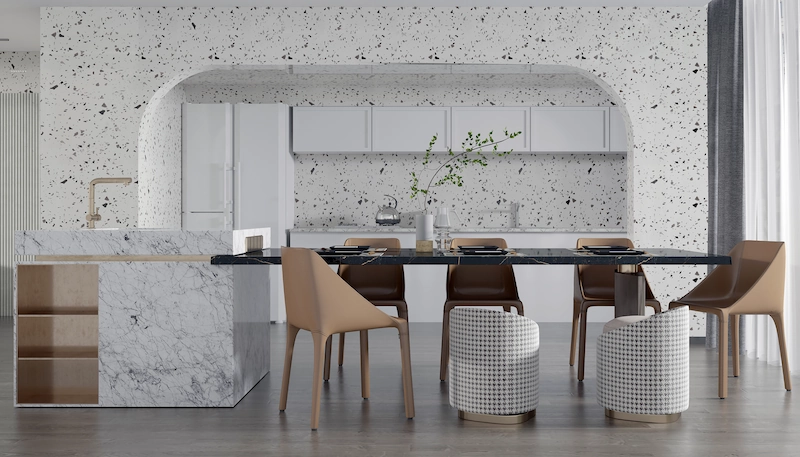 Keramik Motif Terrazzo