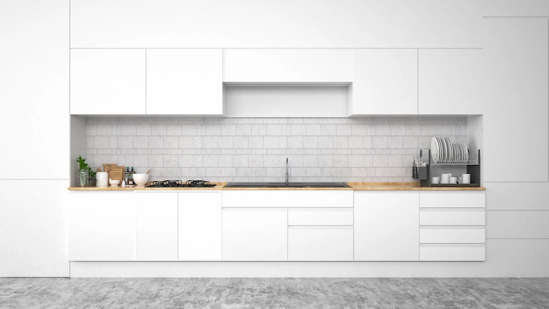 Keramik Subway Tile dengan Warna Netral