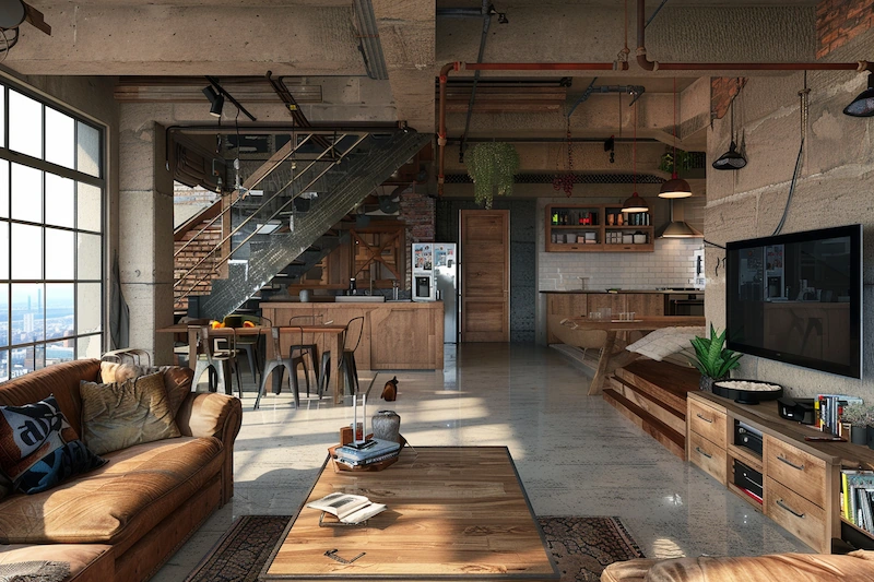 Rumah 2 Lantai Industrial