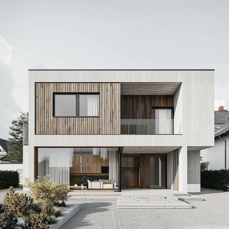 Rumah 2 Lantai dengan Atap Datar