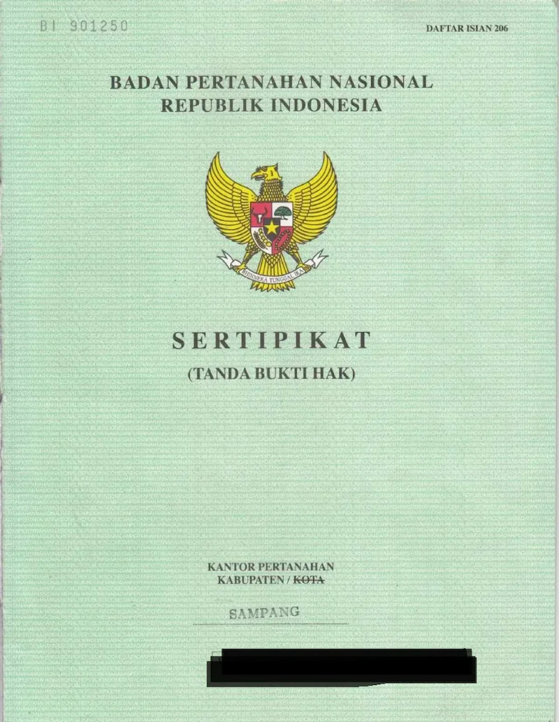 Sampul Sertifikat Tanah
