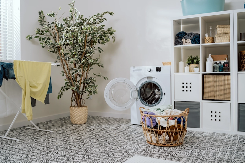 desain tempat cuci baju dan jemuran sederhana