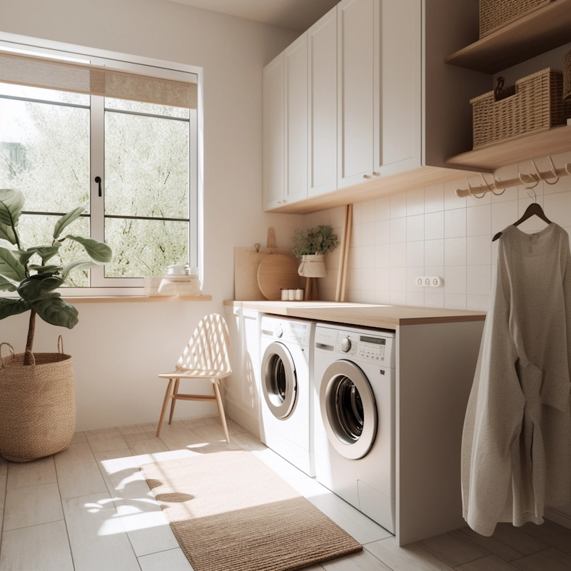 Laundry Room Minimalis Sempit dan Simpel