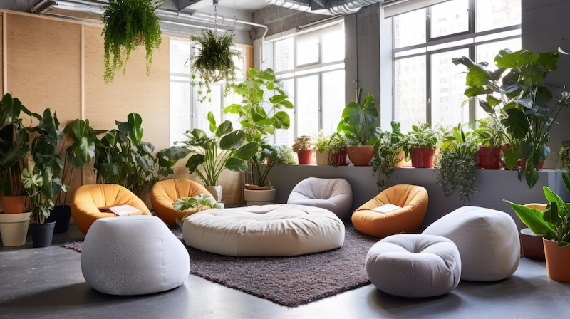 Ruang TV dengan Bean Bag