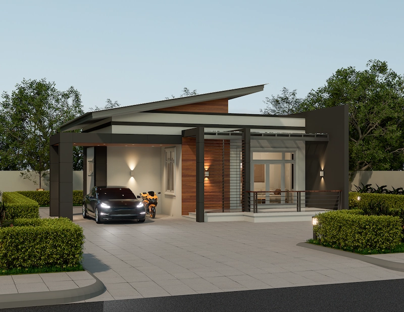 keramik garasi mobil mewah